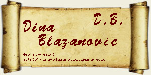 Dina Blažanović vizit kartica